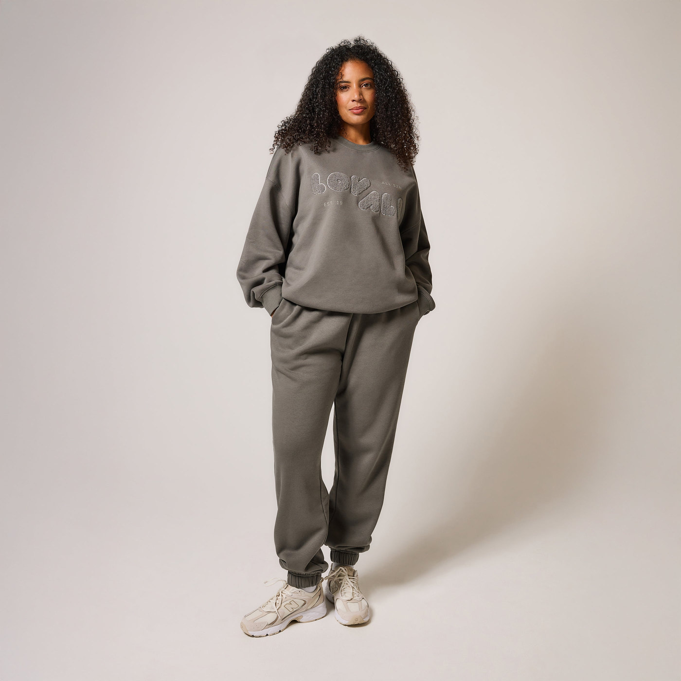 ALL SZN Bio-Jogger mit Bündchen - Schiefergrün