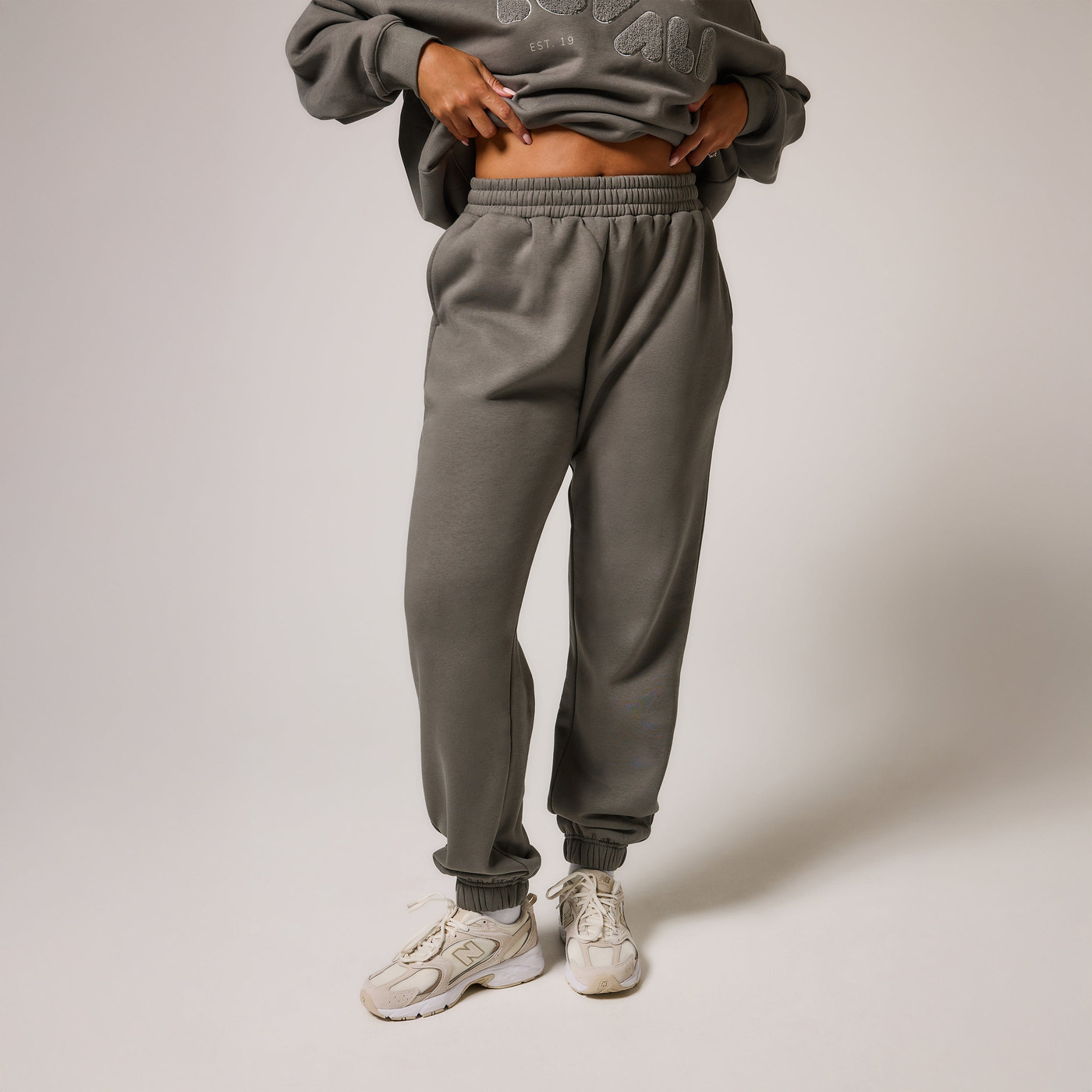ALL SZN Bio-Jogger mit Bündchen - Schiefergrün