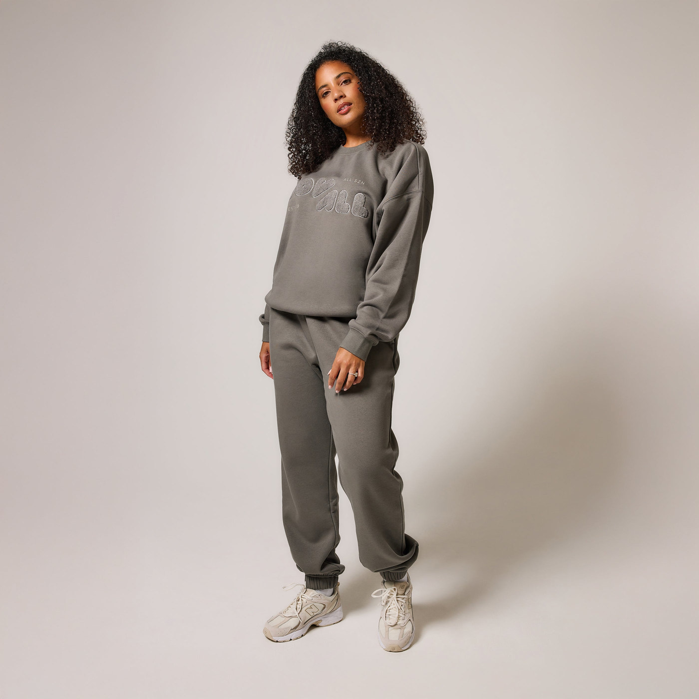 ALL SZN Bio-Jogger mit Bündchen - Schiefergrün