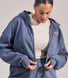 Curve ALL SZN Organic Crop Zip-Through Hoodie - Ice Blue