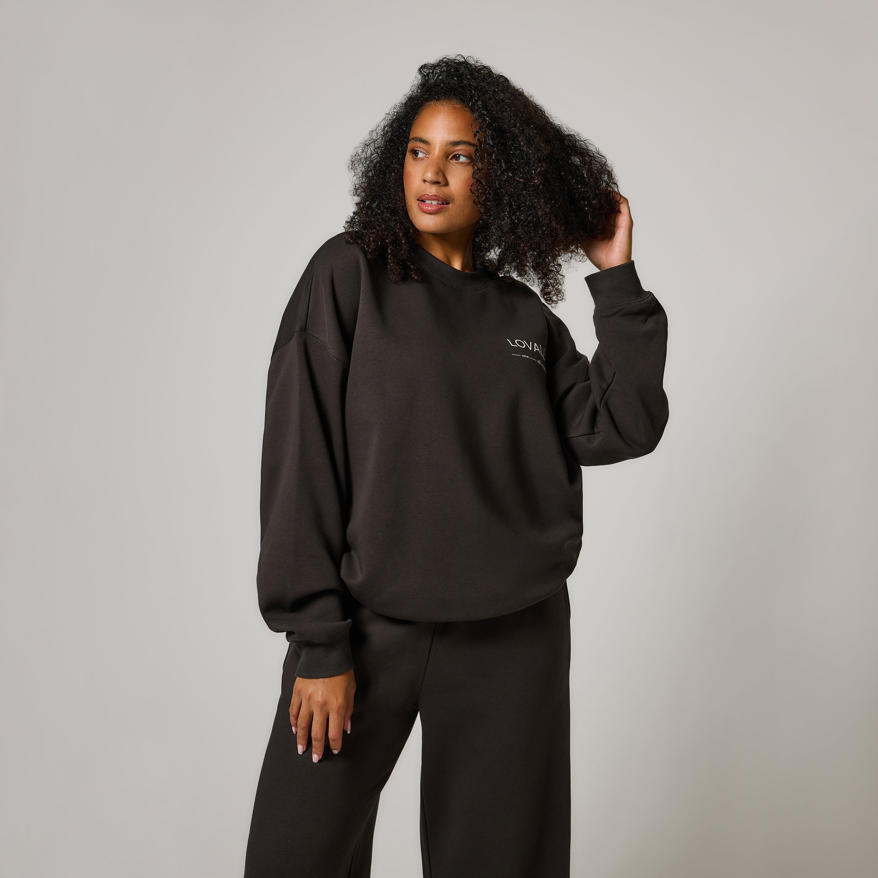 ALL SZN Übergröße Bio-Sweatshirt Curvy Style 3 - Black Coffee