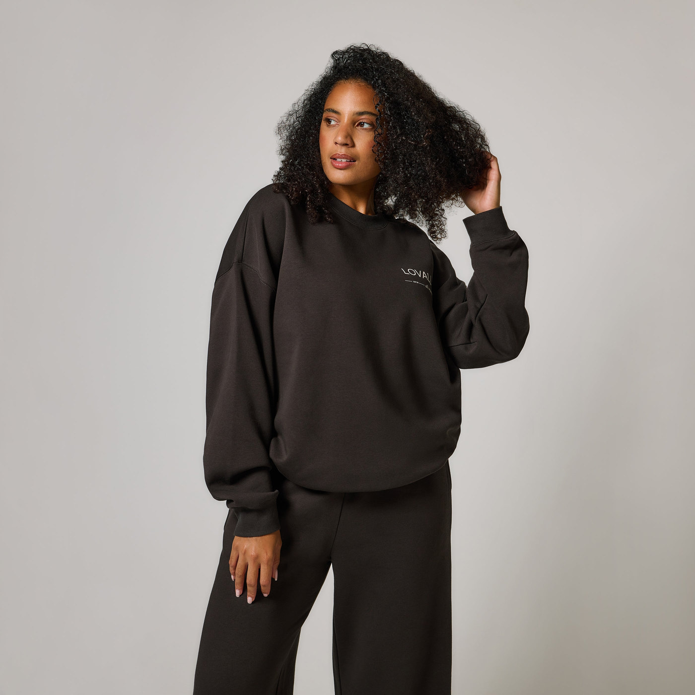 ALL SZN Übergröße Bio-Sweatshirt Curvy Style 3 - Black Coffee