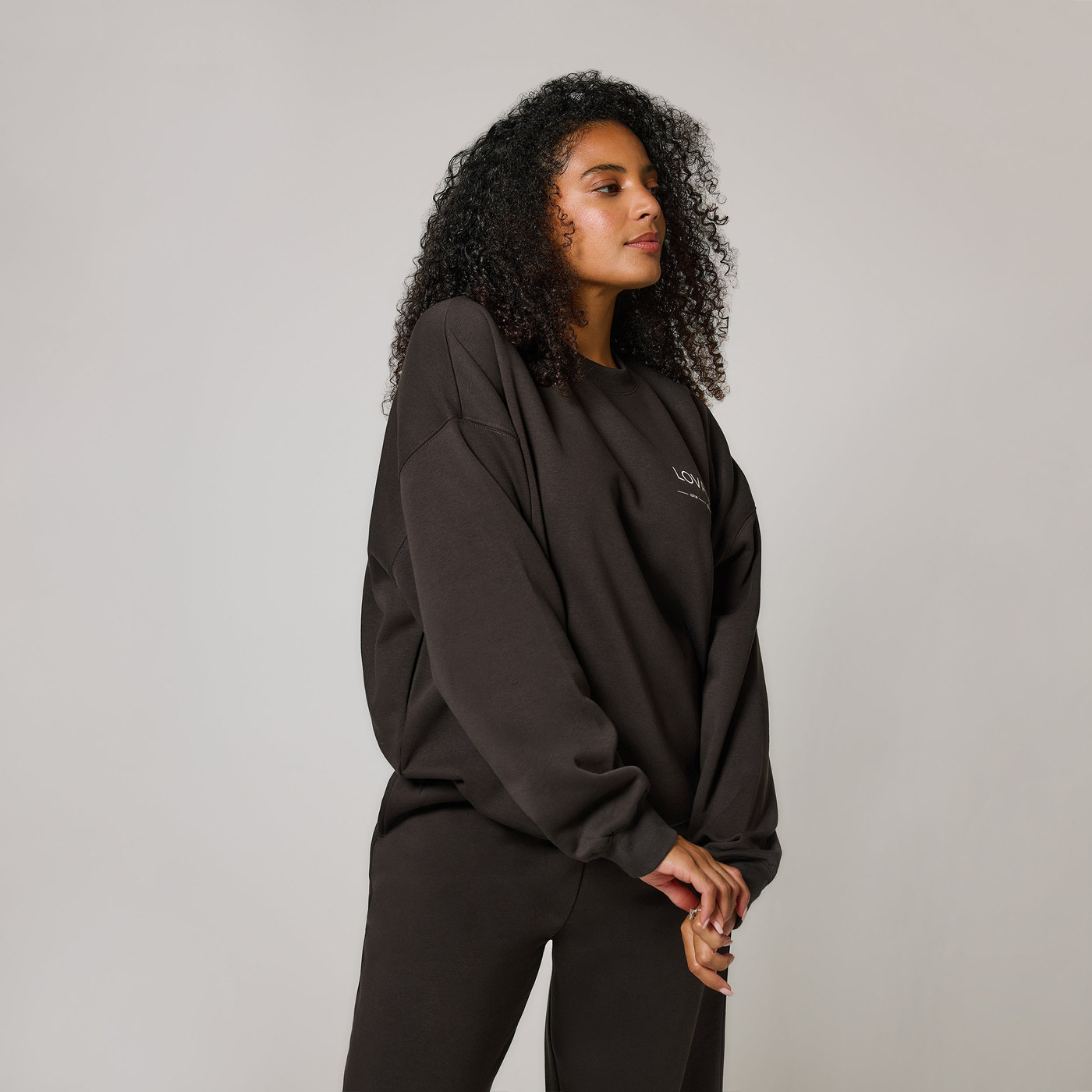 ALL SZN Übergröße Bio-Sweatshirt Curvy Style 3 - Black Coffee
