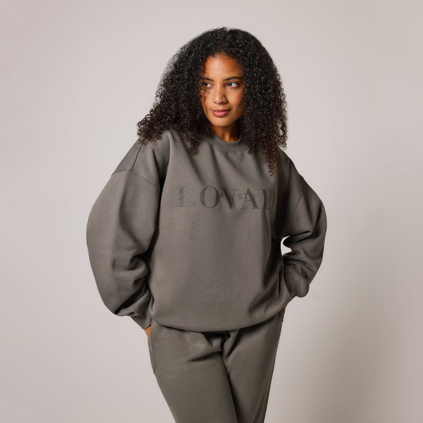 ALL SZN Übergröße Bio-Sweatshirt Curvy Style 4 - Slate Green