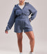 Curve ALL SZN Organic Crop Zip-Through Hoodie - Ice Blue