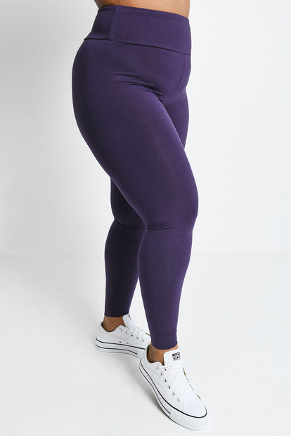 Everyday High Waisted Leggins Lightweight - Acai Purple