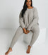 Jogginghose Mit Zopfstrickmuster Curvy - Beige