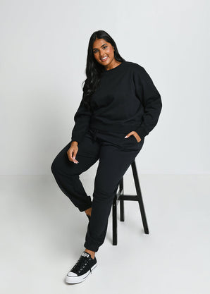 Everyday Jogginghose Komfort Curvy - Black