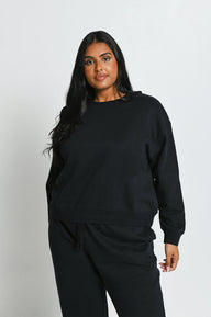 Everyday Sweatshirt Komfort Curvy - Black