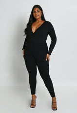 Leggings In Wildlederoptik Curvy - Black