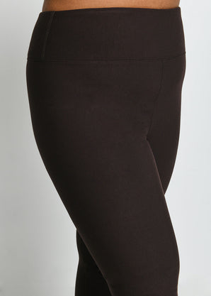 Everyday Winter High Waisted Leggings Curvy - Espresso Brown