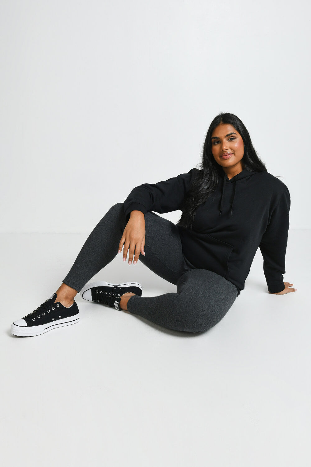 Leggings Extreme Mit Fleecefütterung Curvy - Dark Grey Marl