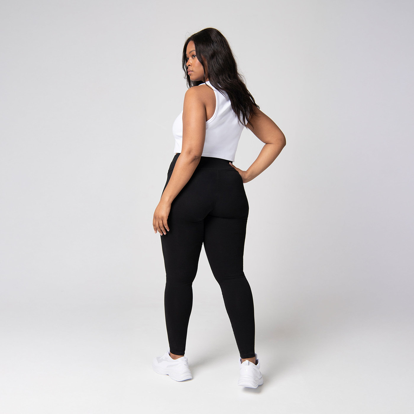 Everyday High Waisted Leggings Curvy - Black