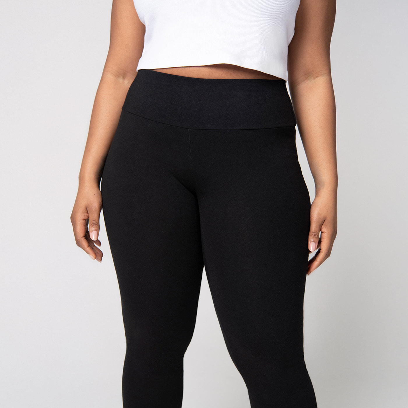 Everyday High Waisted Leggings Curvy - Black