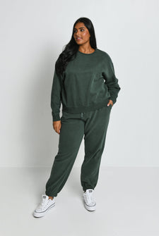 Everyday Jogginghose Komfort Curvy - Forest Green
