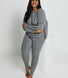 Jogginghose Mit Zopfstrickmuster Curvy - Grey