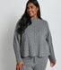 Pullover Mit Zopfstrickmuster Curvy - Grey