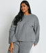 Pullover Mit Zopfstrickmuster Curvy - Grey