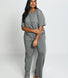 Soft Touch Lounge Set Mit Weitem Bein Curvy - Sage Green