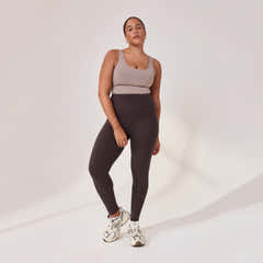 Leichte Alltagsleggings mit hoher Taille – Black Coffee