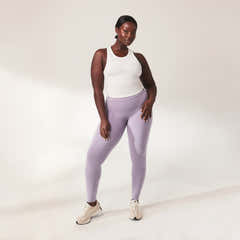 Leichte, hochtaillierte Alltags-Leggings – Mauve