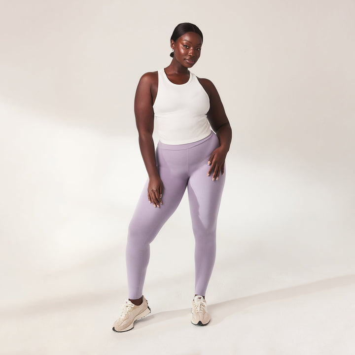 Leichte, hochtaillierte Alltags-Leggings – Mauve