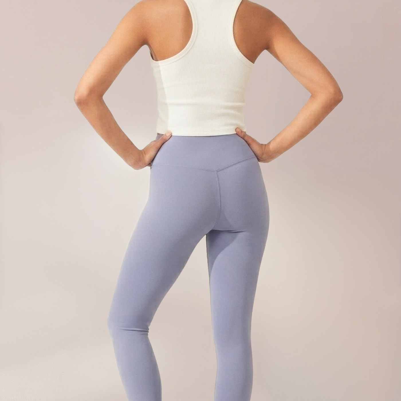 Alltägliche Leichte Leggings - Puderblau