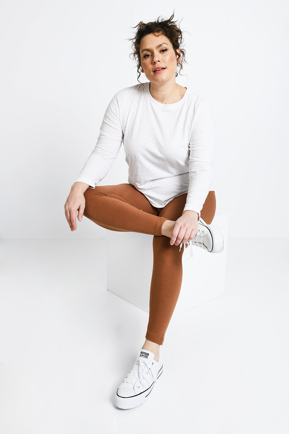 Everyday Leggings Curvy - Mocha Brown