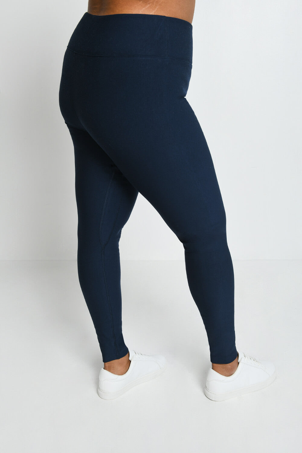 Everyday Winter High Waisted Leggings Curvy - Navy