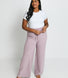 Lounge Strickhose Mit Weitem Bein Curvy - Pink