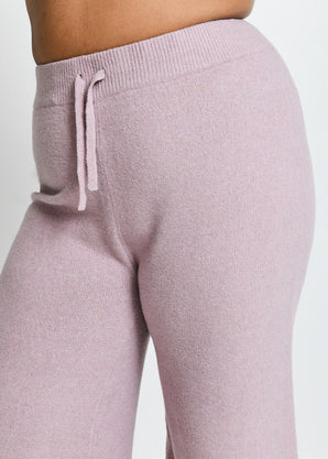 Lounge Strickhose Mit Weitem Bein Curvy - Pink