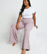 Lounge Strickhose Mit Weitem Bein Curvy - Pink