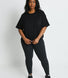 Alltägliche High-Waisted Leggings - Schwarze Animal-Print