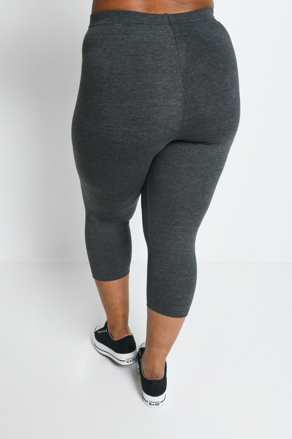 Everyday Cropped Leggings Curvy - Dark Grey Marl