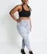 Revitalise 7/8 High Waisted Leggings Curvy - Sky Grey Tie Dye