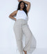 Leinenhose Curvy - Stone