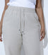 Leinenhose Curvy - Stone