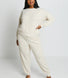 Luxus Lounge Jogginghose Curvy - Vanilla Marl