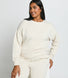 Luxus Lounge Sweatshirt Curvy - Vanilla Marl