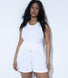 Leinenshorts Curvy - White