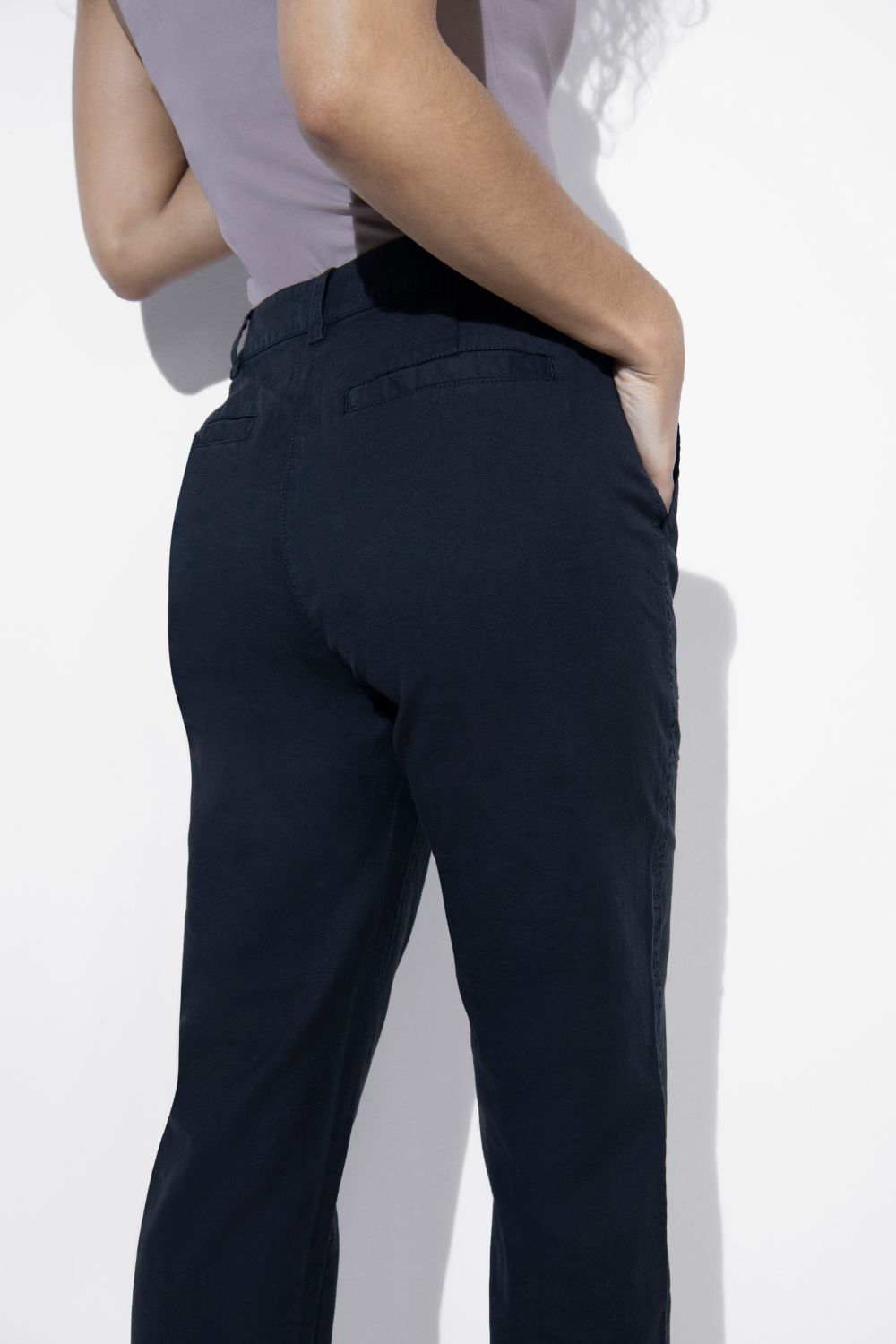 Alltägliche Chino Hose - Schwarze