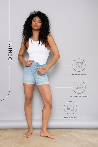 Everyday Jeansshorts - Light Blue