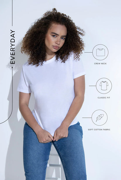 Everyday T-Shirt Curvy-Shirt - White