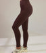 Everyday High Waisted Leggings - Chocolate Brown
