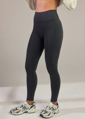 Everyday High Waisted Leggings - Dark Grey Marl