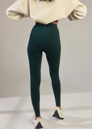 Everyday High Waisted Leggings - Forest Green