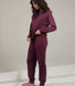 Luxus Lounge Jogginghose - Dark Cherry