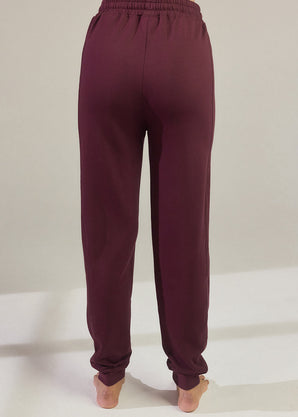 Luxus Lounge Jogginghose - Dark Cherry