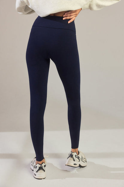 Everyday High Waisted Leggings - Navy Blue