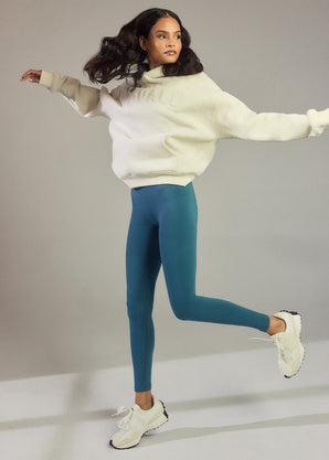 Everyday High Waisted Leggings - Petrol Blue